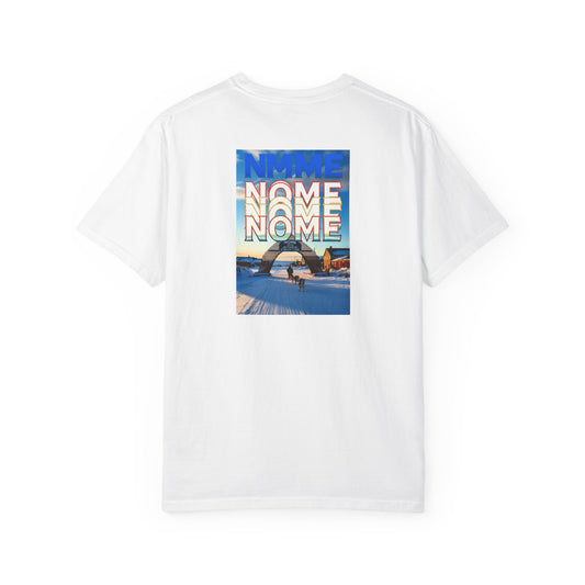 Nome Alaska Vintage Retro Back Printed Art Series Cotton Tee - Black Logo