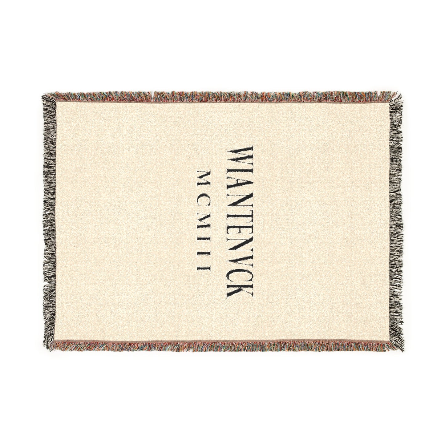Wiantenuck Cotton Woven Blanket - Text Logo