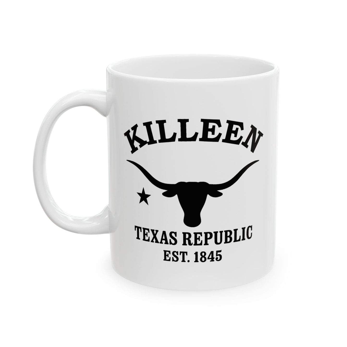 Killeen Texas Vintage Retro Ceramic Mug - Black Logo