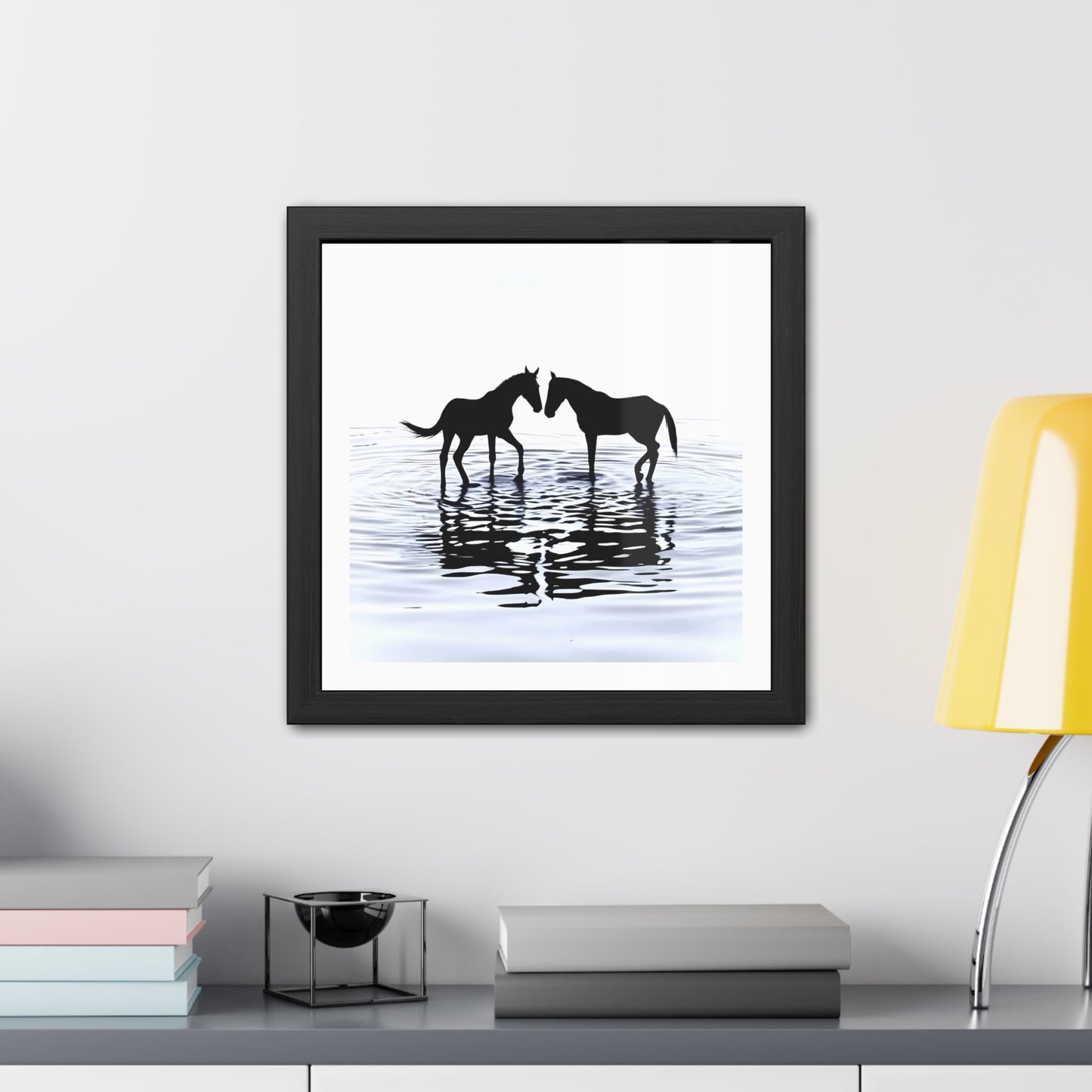 Nuzzle in Shallow Water - Tide & Light Series Framed Poster