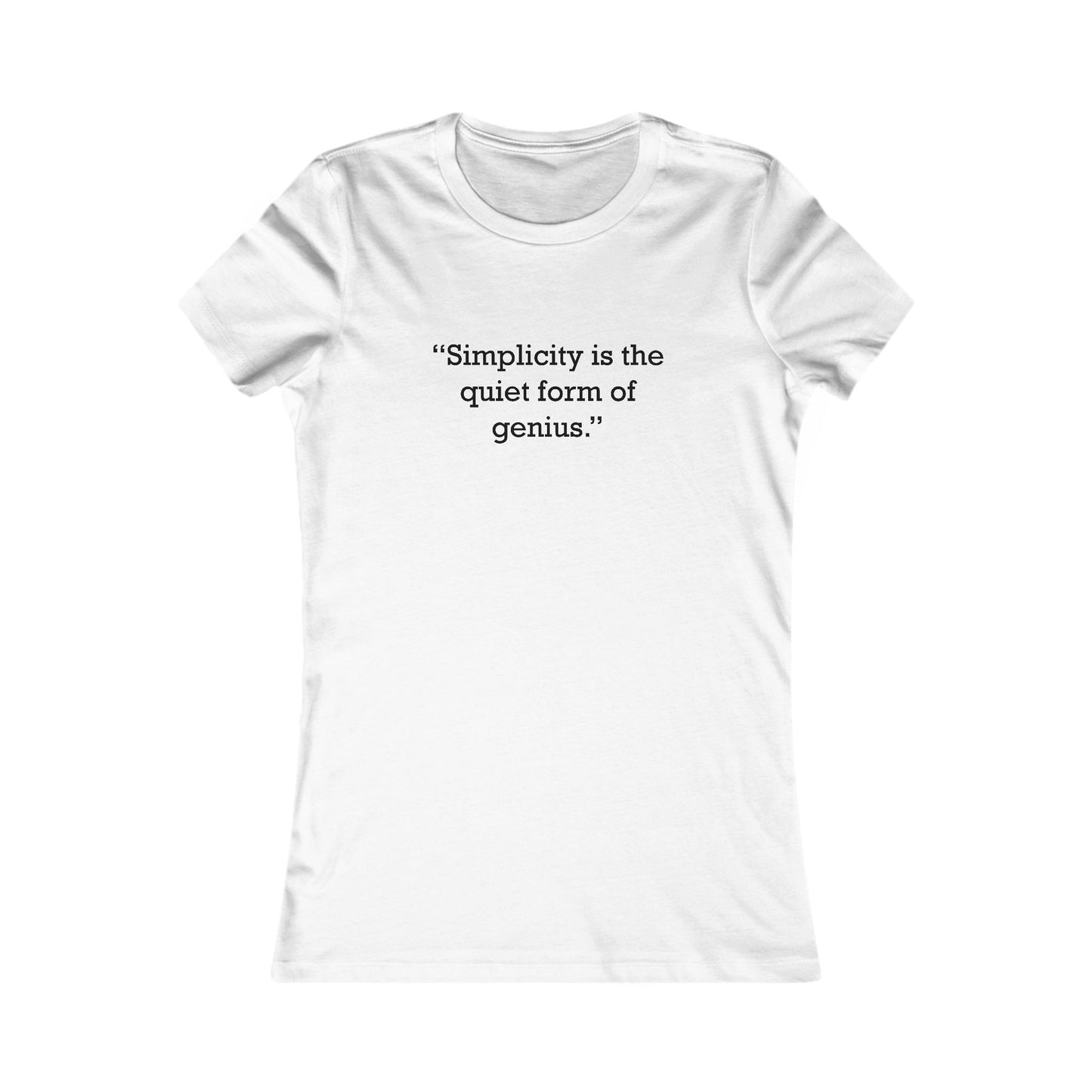 Quote 33 Simplicity Is The Vintage Retro Womens Fitted Ringspun Cotton Tee - Black Logo
