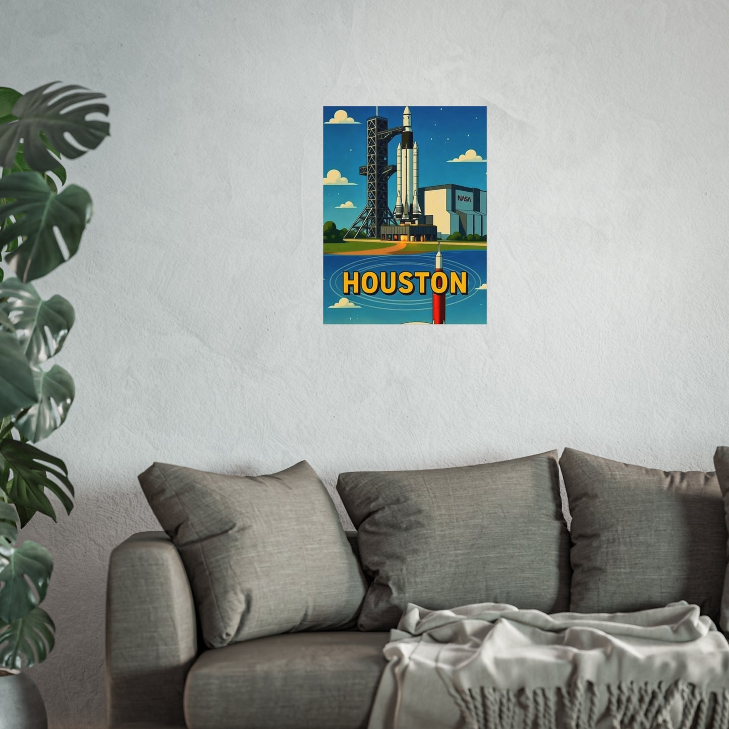 Houston Texas Vintage Retro Giclée Print Art Series Poster