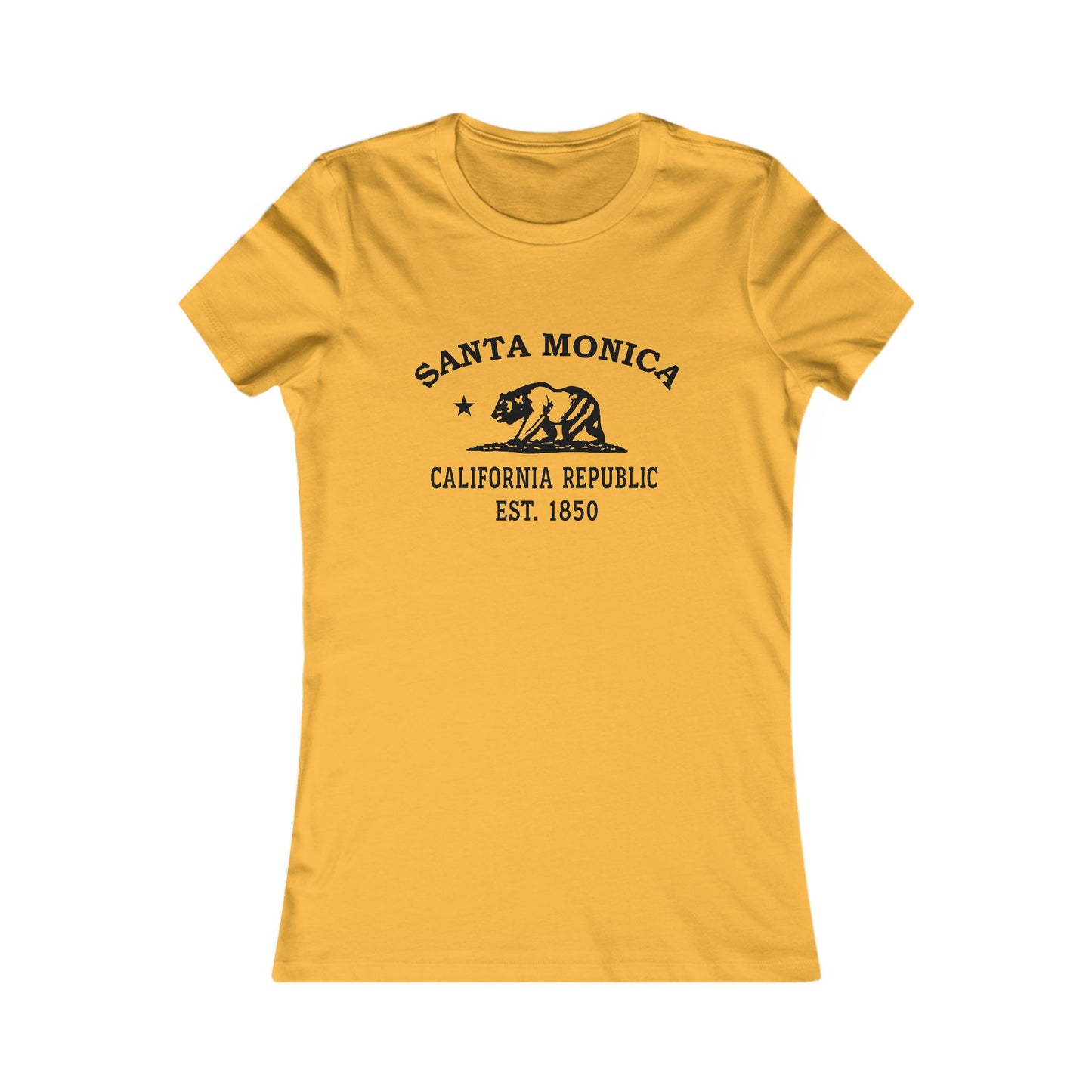Santa Monica California Vintage Retro Unisex Heavy Cotton Hoodie - Black Logo