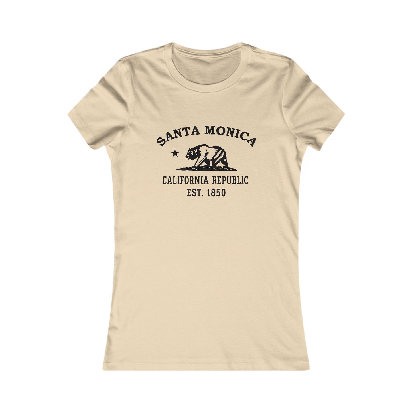 Santa Monica California Vintage Retro Unisex Heavy Cotton Hoodie - Black Logo