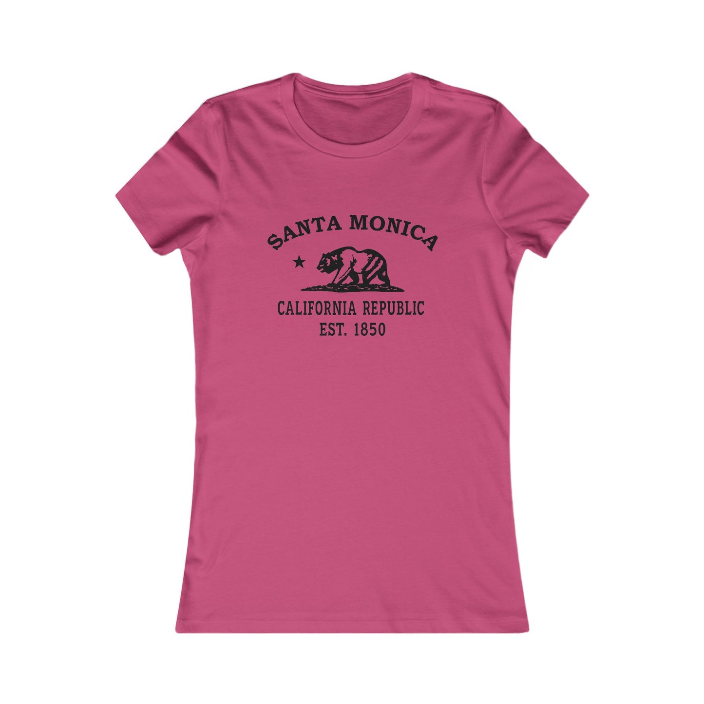 Santa Monica California Vintage Retro Unisex Heavy Cotton Hoodie - Black Logo