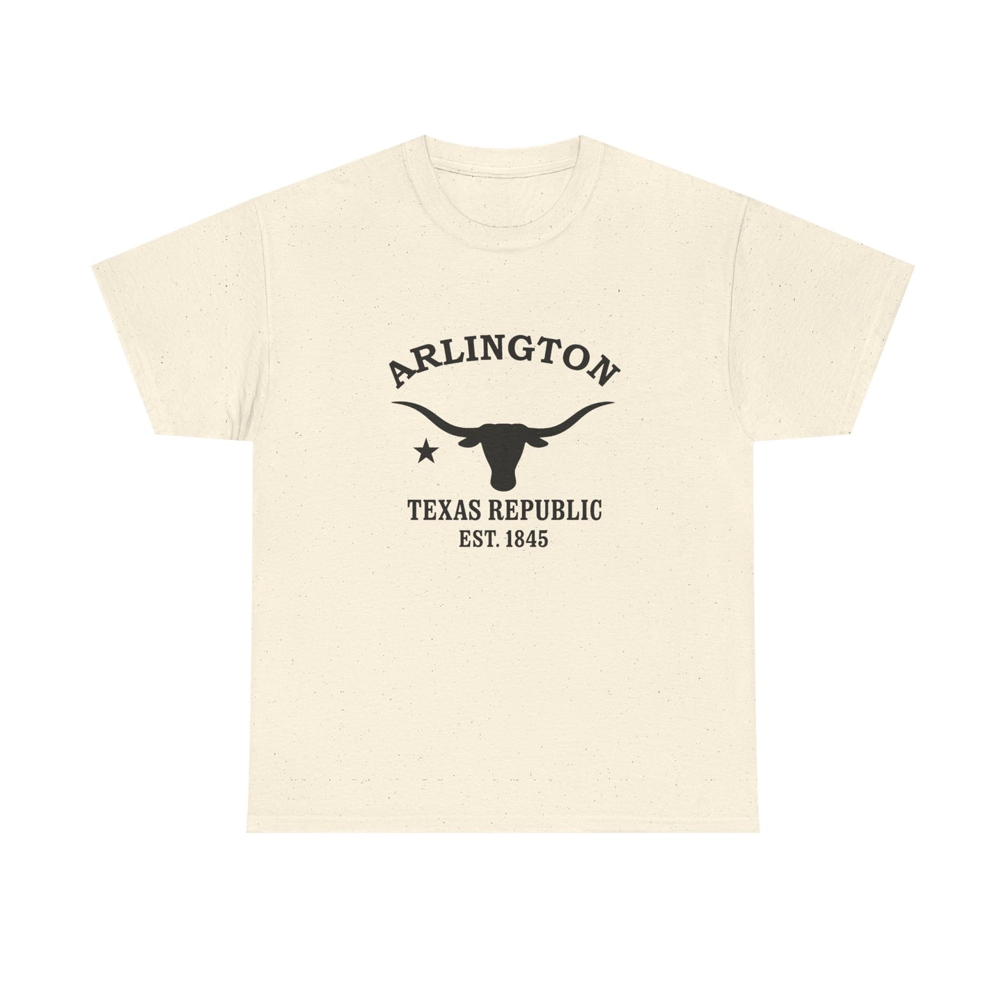 Arlington Texas Vintage Retro Unisex Heavy Cotton Tee - Black Logo