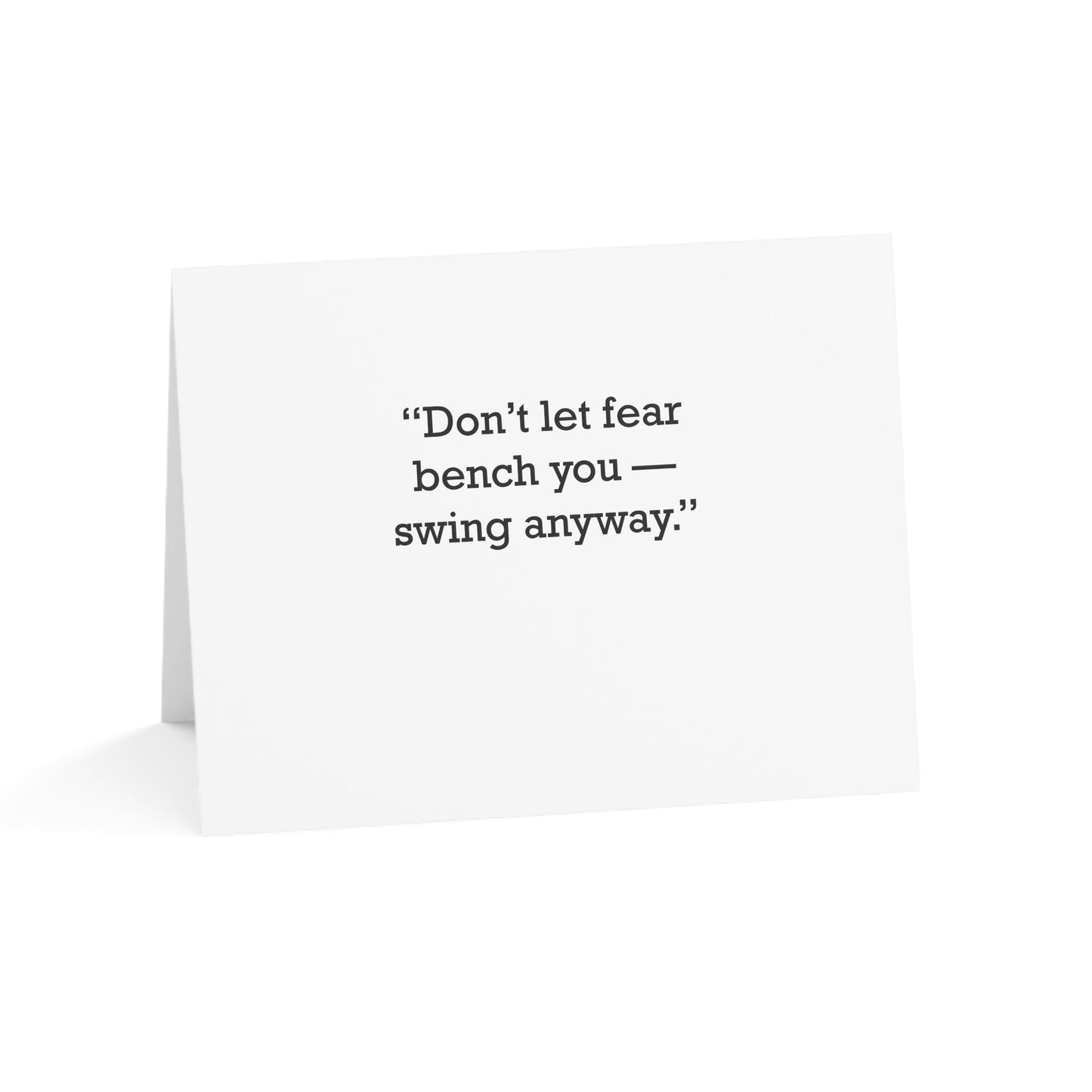 Quote 33 Dont Let Fear Vintage Retro Thank You Card Set - Black Logo