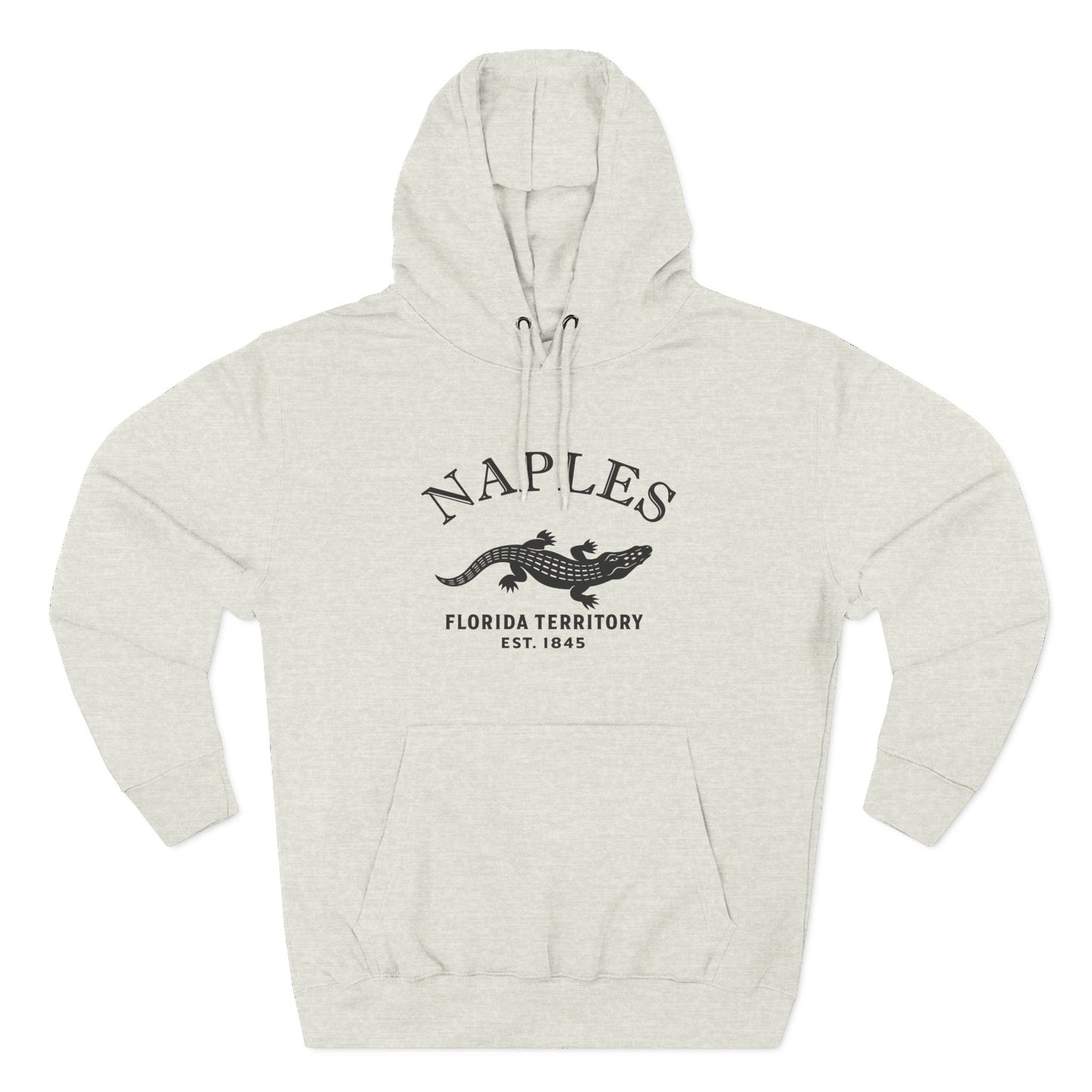 Naples Florida Vintage Retro Unisex Heavy Cotton Hoodie - Black Logo