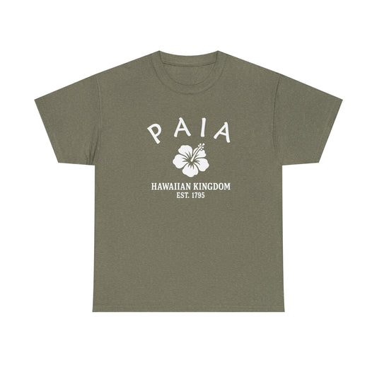 Paia Hawaii Vintage Retro Unisex Heavy Cotton Tee - White Logo