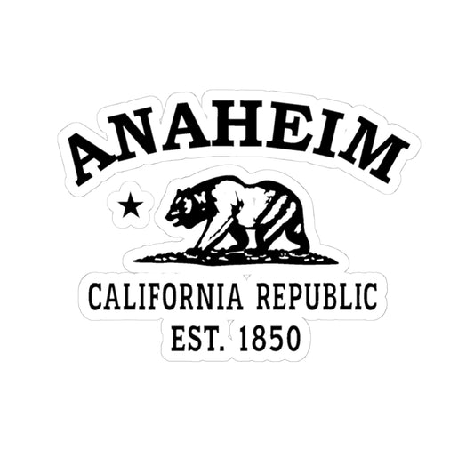 Anaheim California Vintage Retro Vinyl Sticker - Black Logo