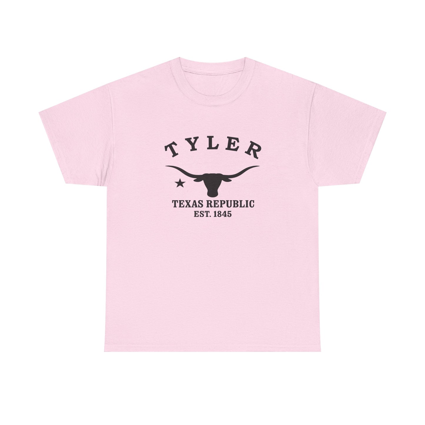 Tyler Texas Vintage Retro Unisex Heavy Cotton Tee - Black Logo