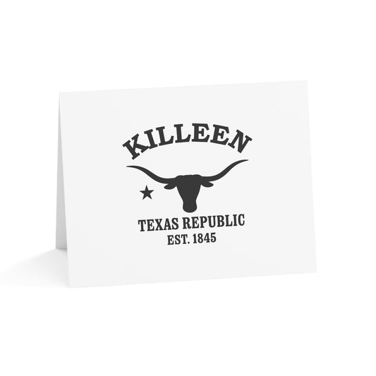 Killeen Texas Vintage Retro Thank You Card Set - Black Logo