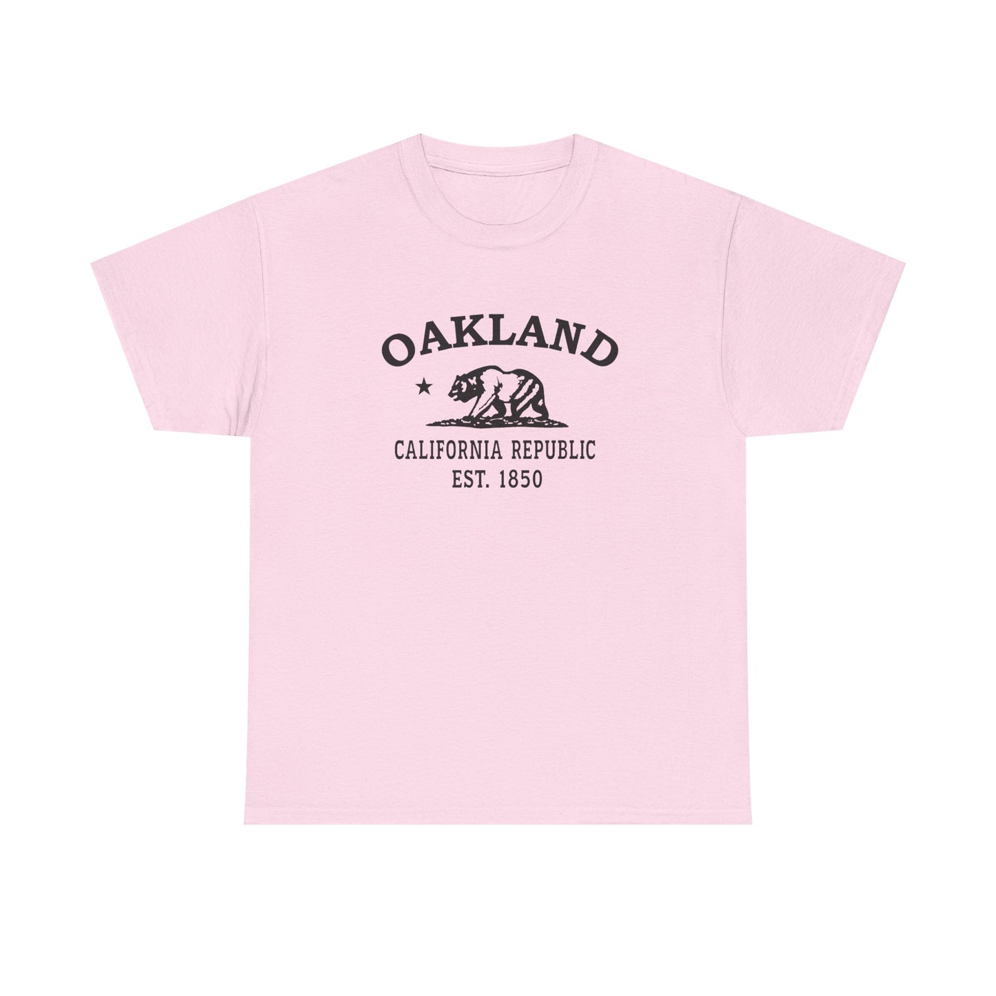 Oakland California Vintage Retro Unisex Heavy Cotton Tee - Black Logo