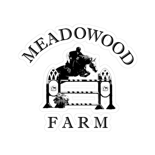 Meadowood Farm Kiss-Cut Vintage Retro Vinyl Sticker - Black Logo