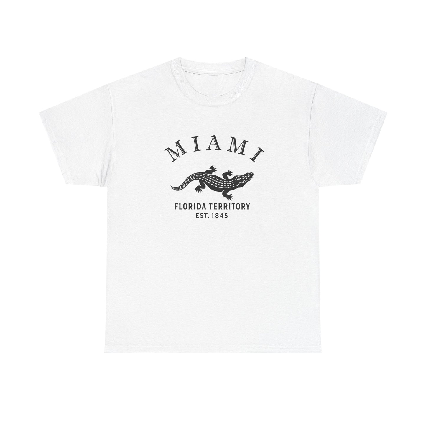 Miami Florida Vintage Retro Unisex Heavy Cotton Tee - Black Logo