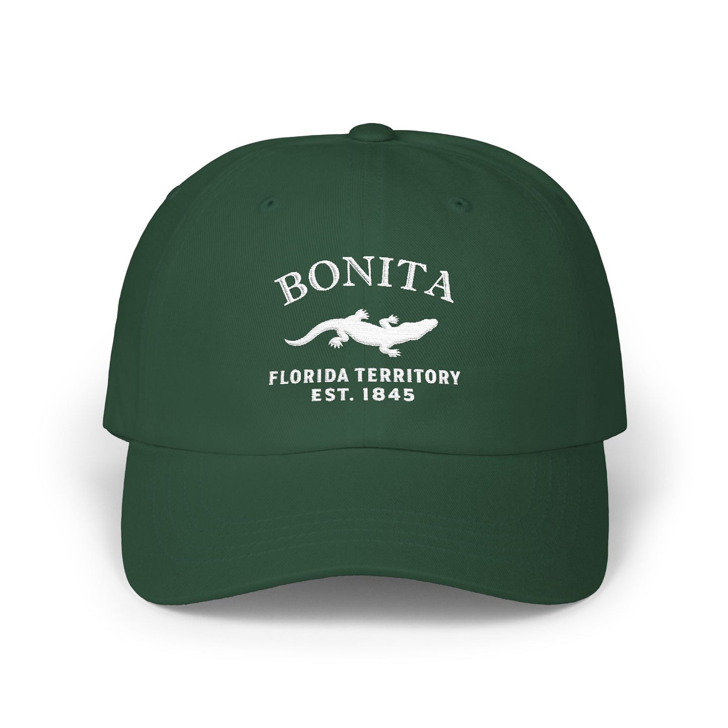 Bonita Florida Vintage Retro Embroidered Cotton Cap - White Logo