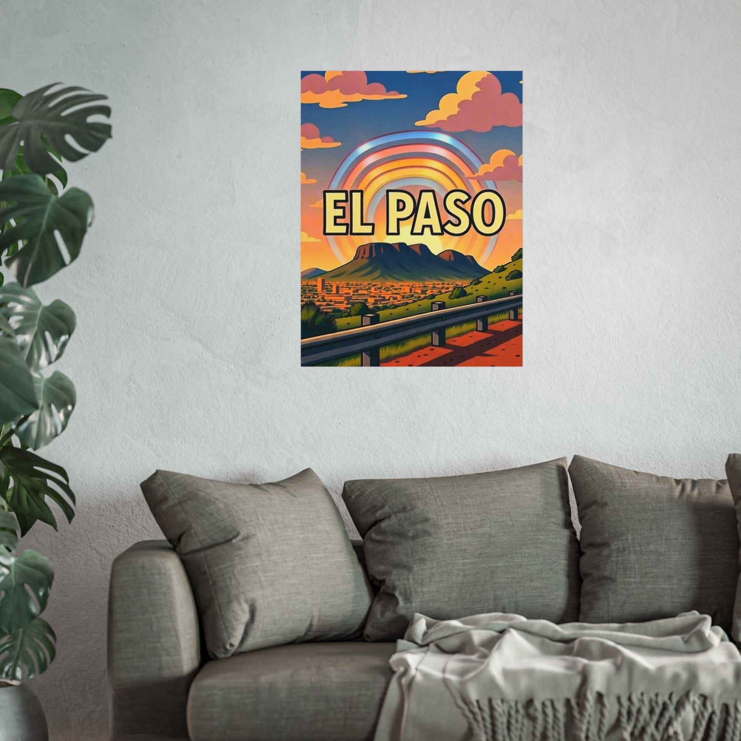 El Paso Texas Vintage Retro Giclée Print Art Series Poster