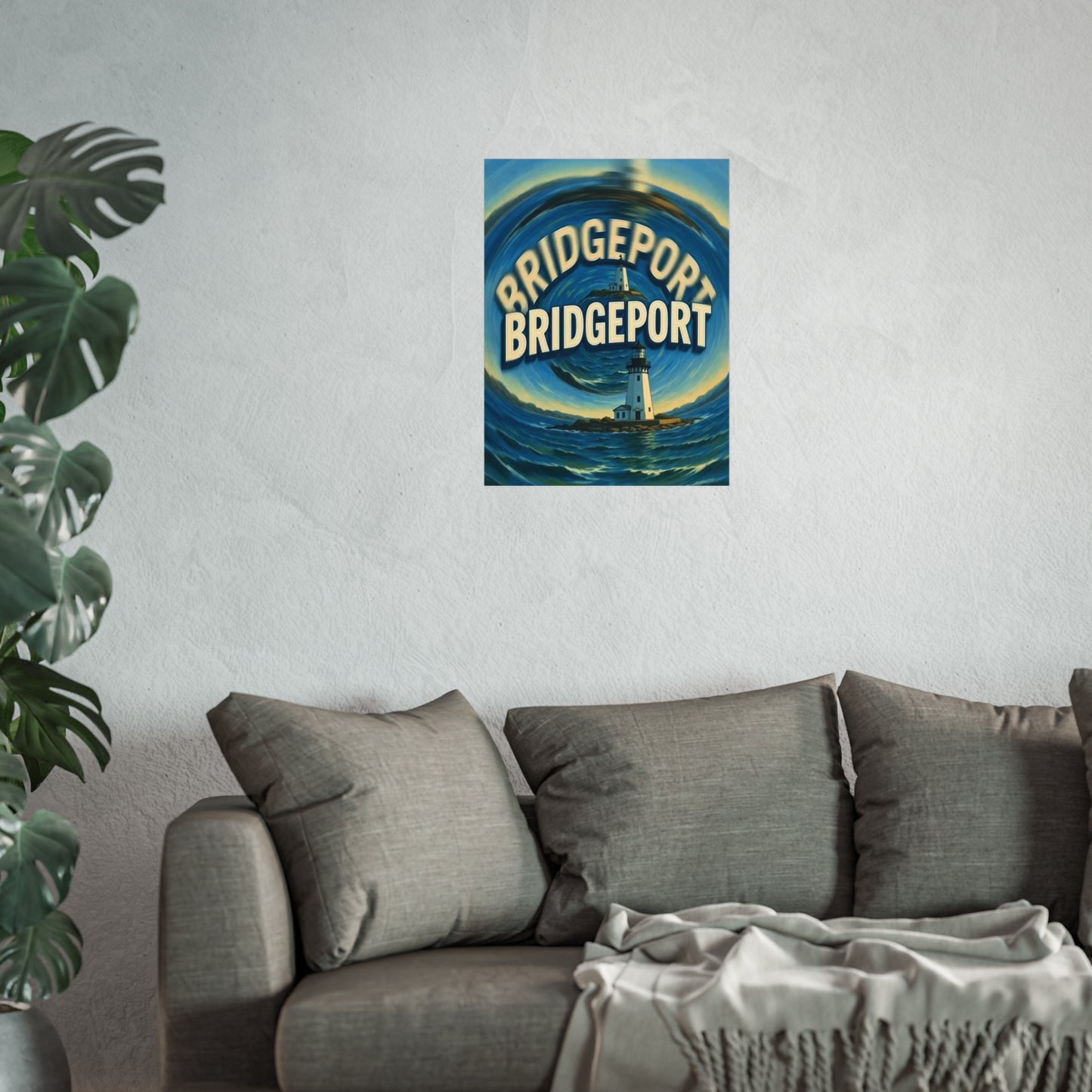 Bridgeport Connecticut Vintage Retro Giclée Print Art Series Poster