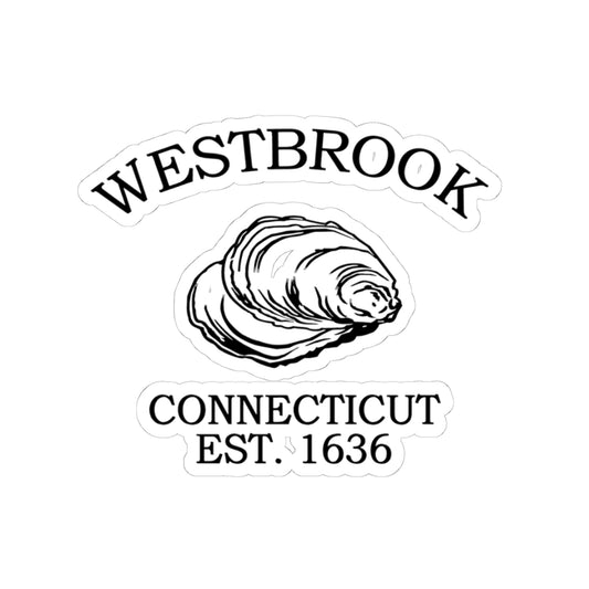 Westbrook Connecticut Vintage Retro Vinyl Sticker - Black Logo