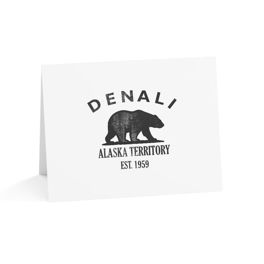 Denali Alaska Vintage Retro Thank You Card Set - Black Logo