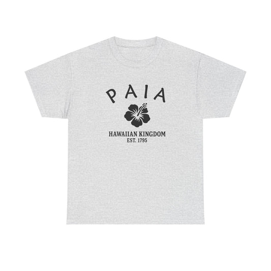 Paia Hawaii Vintage Retro Unisex Heavy Cotton Tee - Black Logo