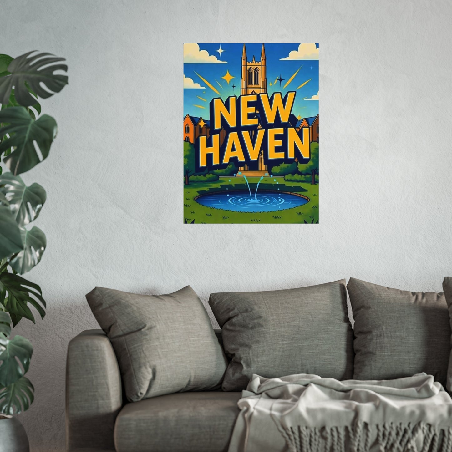 New Haven Connecticut Vintage Retro Giclée Print Art Series Poster