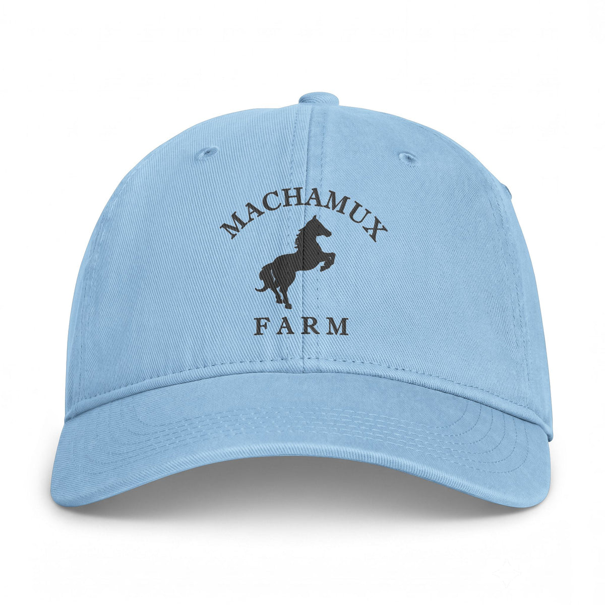 Machamux Farm Distressed Cotton Cap - Charcoal Print Logo