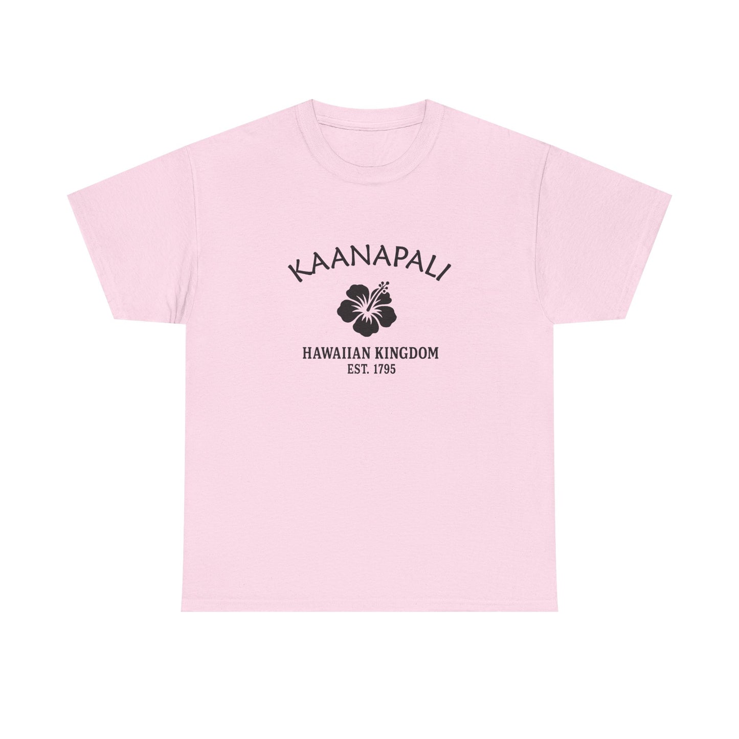 Kaanapali Hawaii Vintage Retro Unisex Heavy Cotton Tee - Black Logo