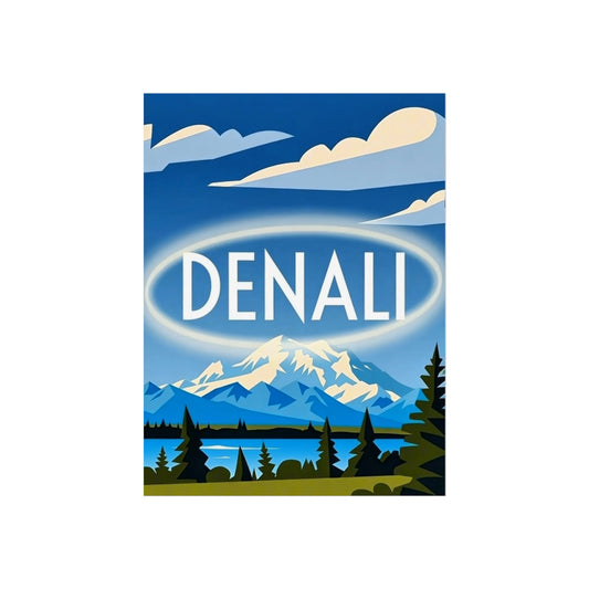 Denali Alaska Vintage Retro Giclée Print Art Series Poster