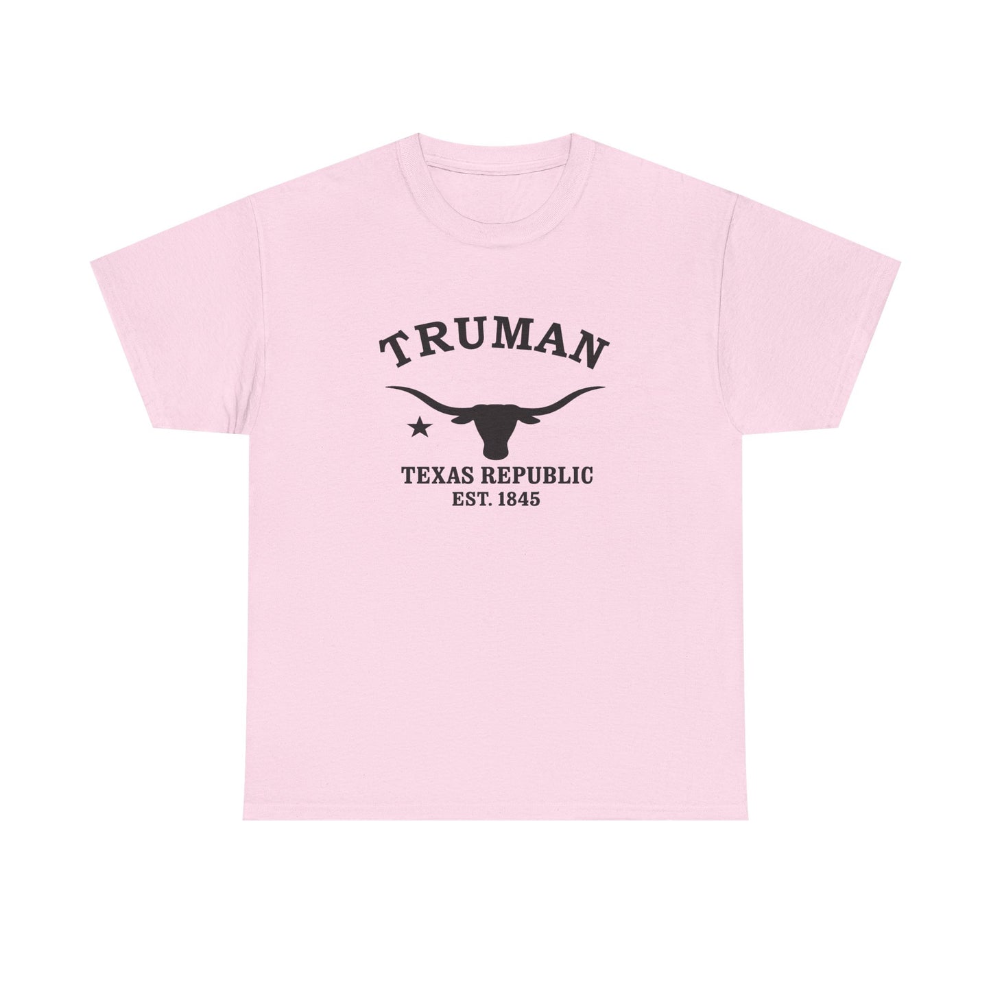 Truman Texas Vintage Retro Unisex Heavy Cotton Tee - Black Logo