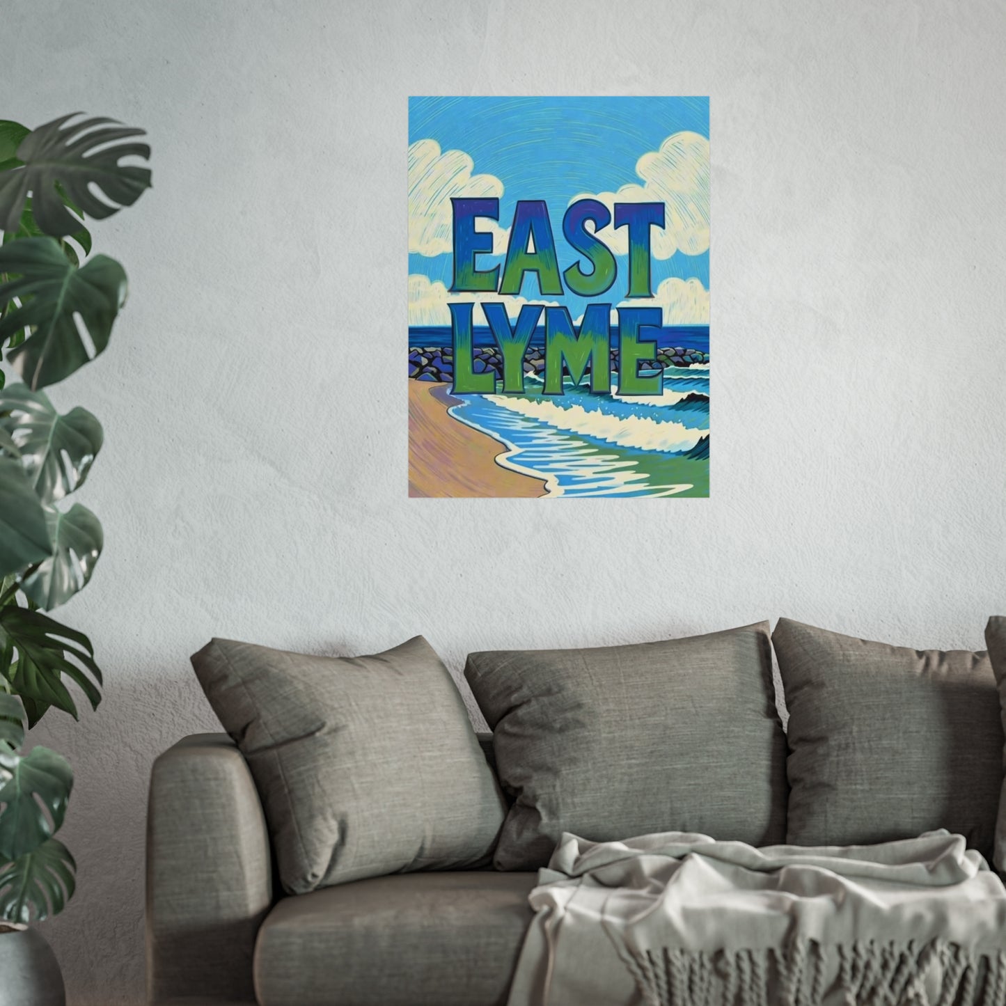East Lyme Connecticut Vintage Retro Giclée Print Art Series Poster