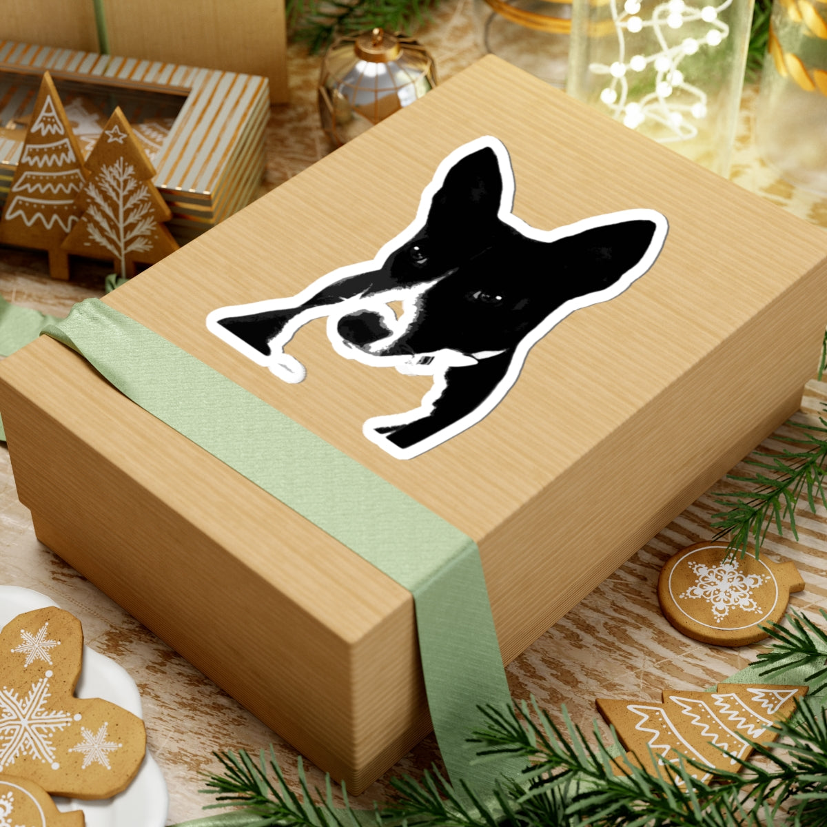 A Life Well Lived Basenji Retro Vinyl Sticker - Black Logo