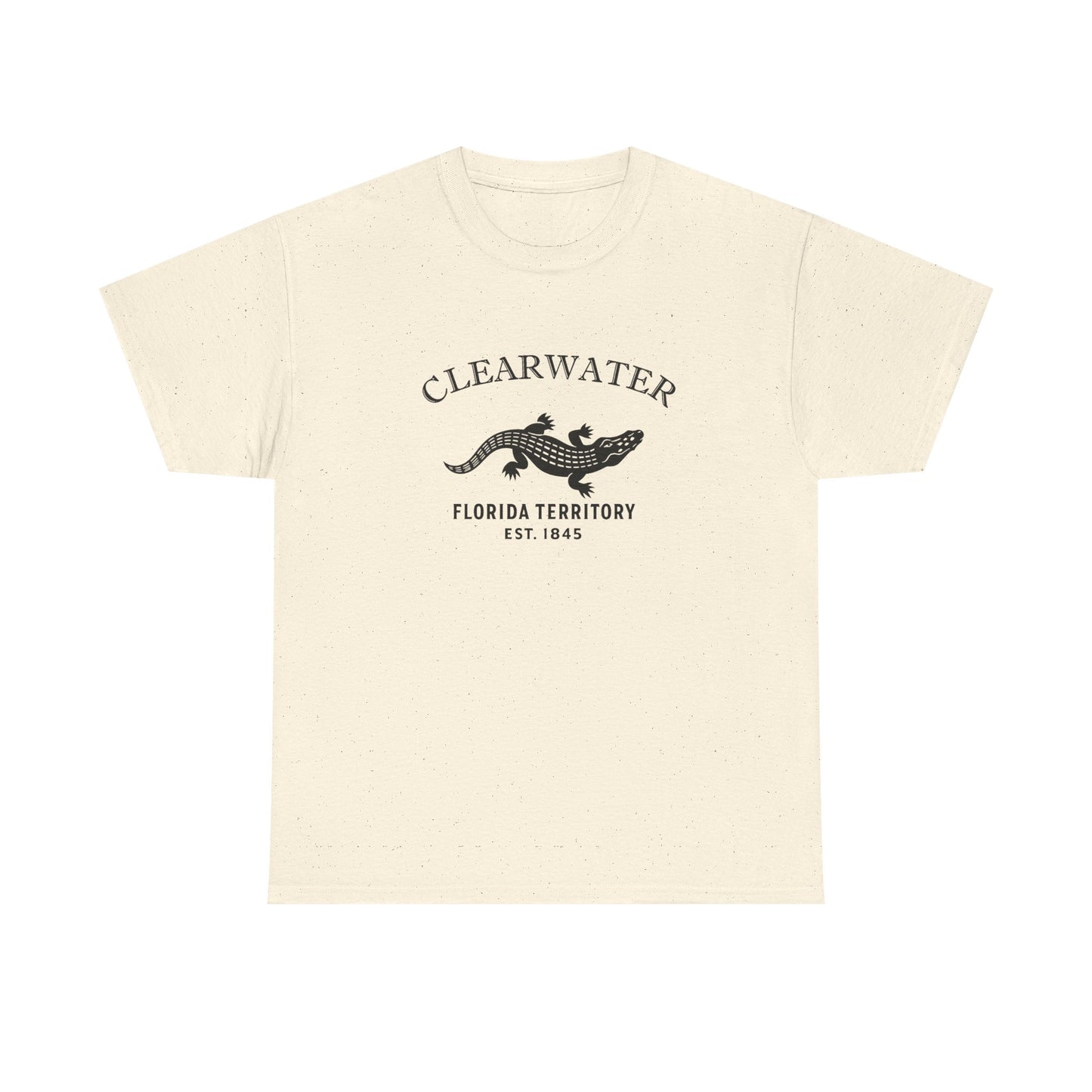 Clearwater Florida Vintage Retro Unisex Heavy Cotton Tee - Black Logo