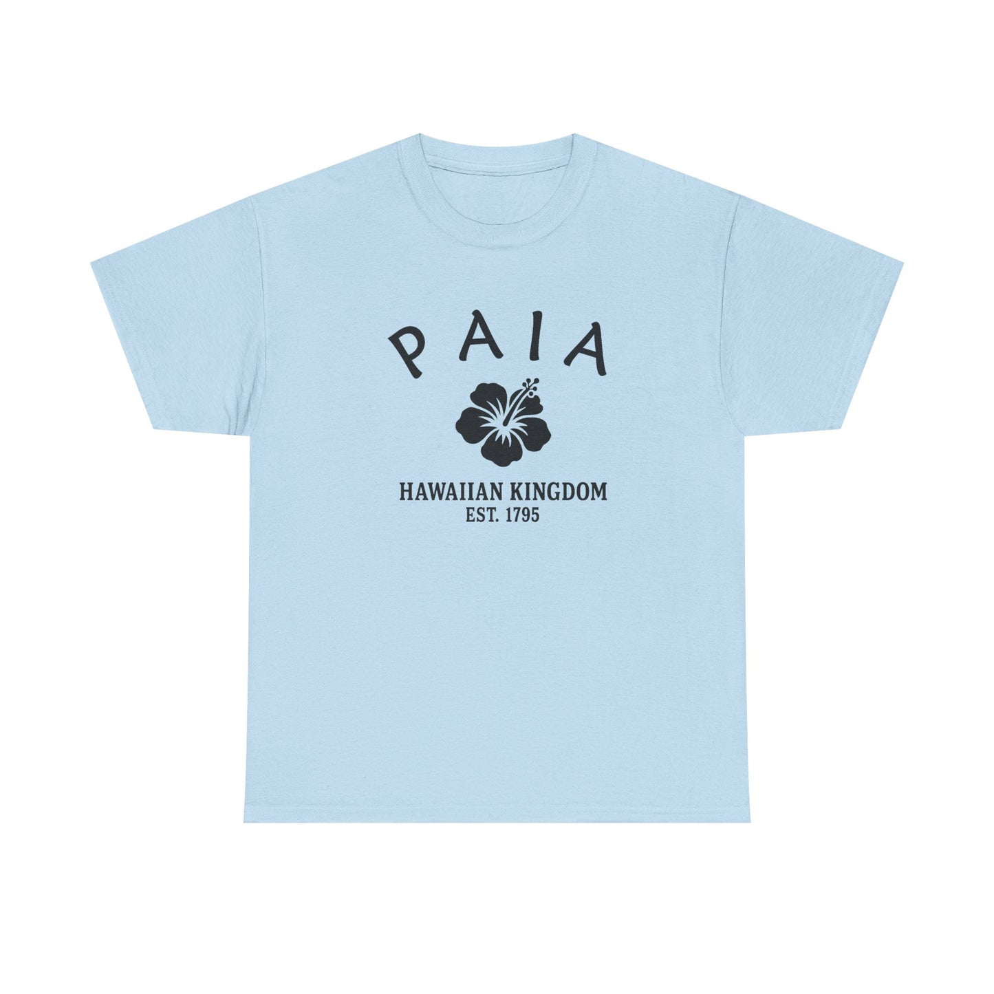 Paia Hawaii Vintage Retro Unisex Heavy Cotton Tee - Black Logo