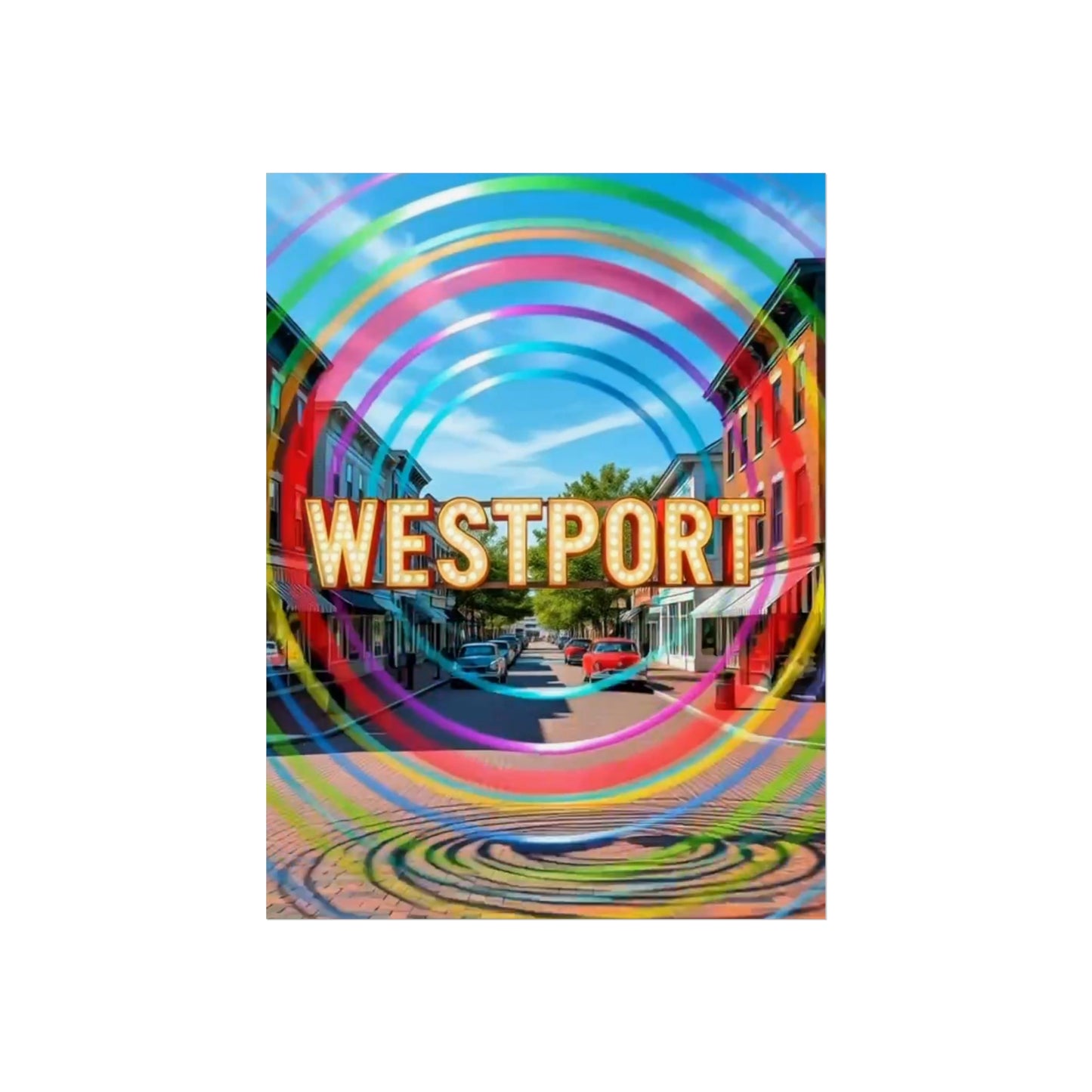 Westport Connecticut Vintage Retro Giclée Print Art Series Poster
