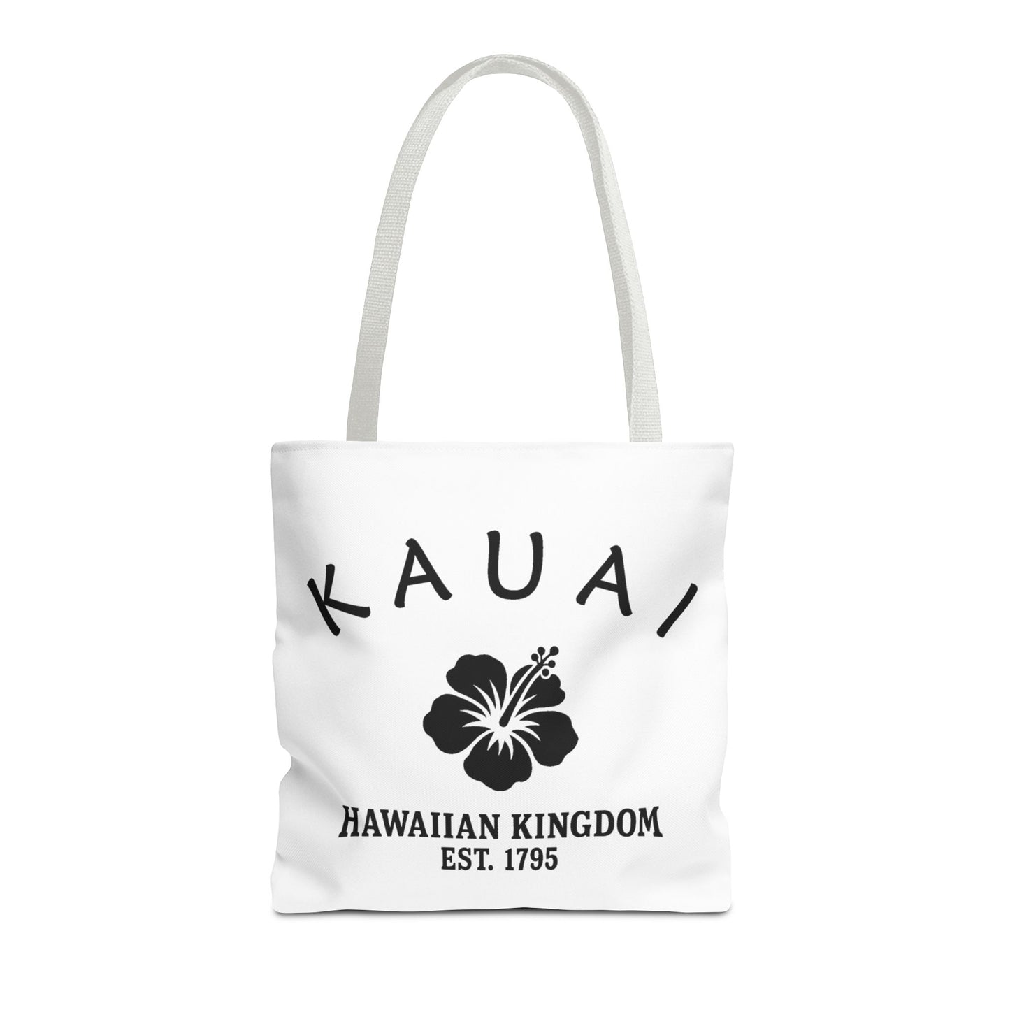 Kauai Hawaii Vintage Retro Light Canvas Tote - Black Logo