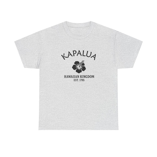 Kapalua Hawaii Vintage Retro Unisex Heavy Cotton Tee - Black Logo