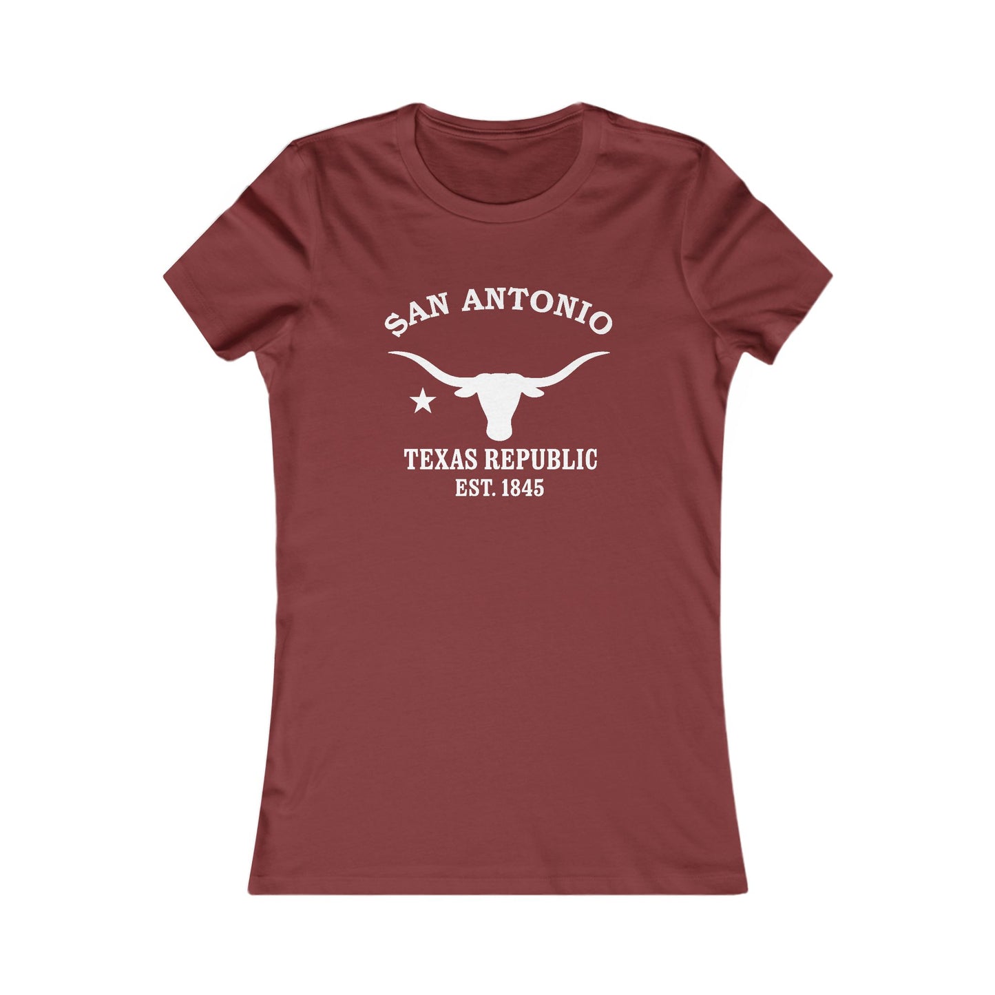 San Antonio Texas Vintage Retro Womens Fitted Ringspun Cotton Tee - White Logo