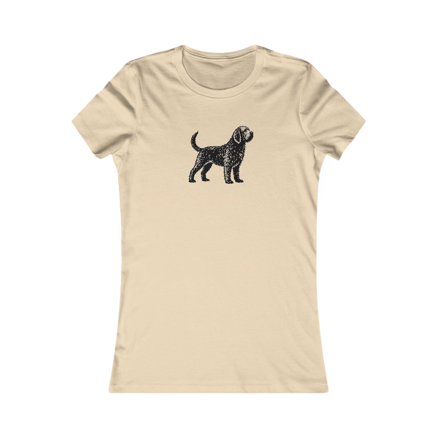 Otterhound Vintage Retro Womens Fitted Ringspun Cotton Tee - Standing
