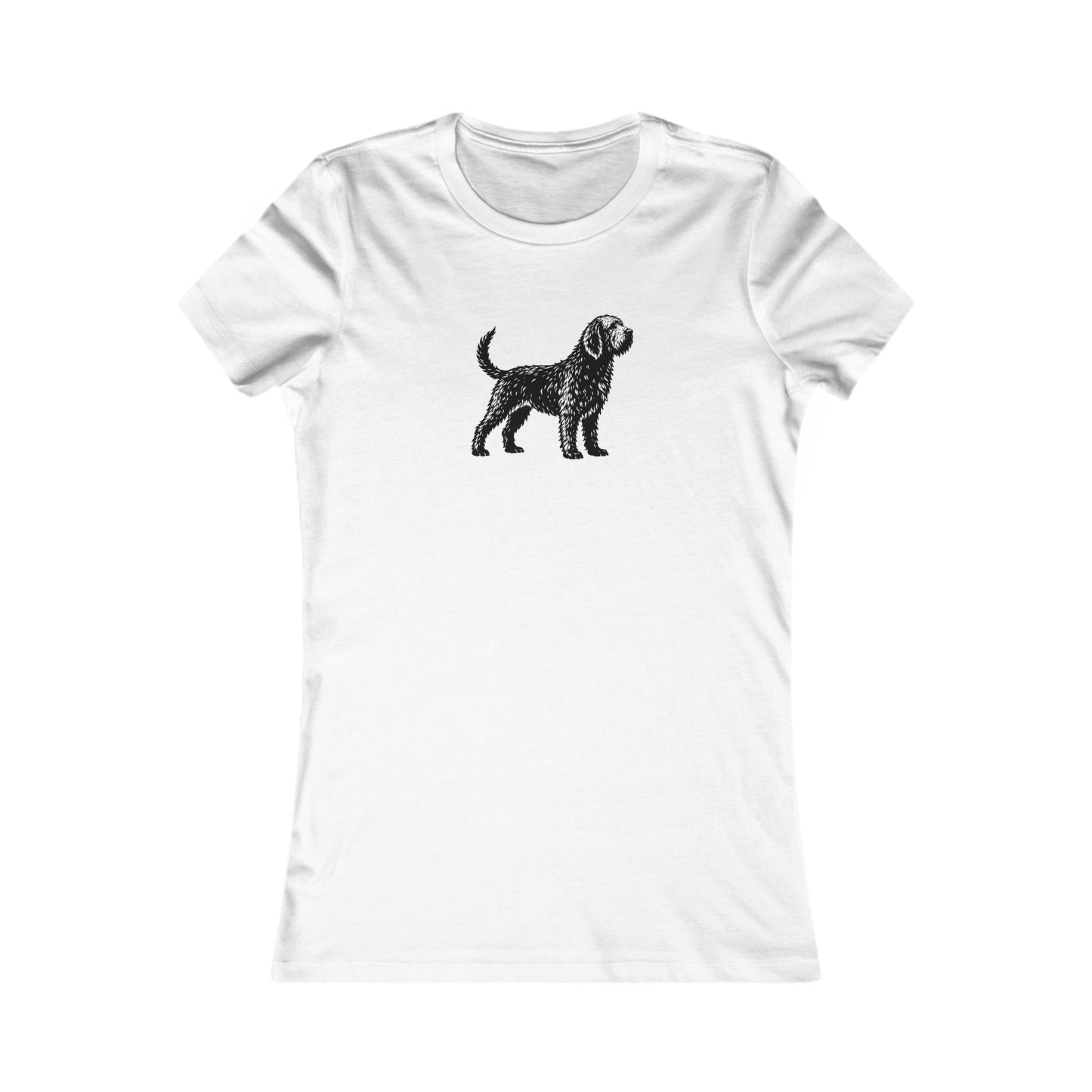 Otterhound Vintage Retro Womens Fitted Ringspun Cotton Tee - Standing