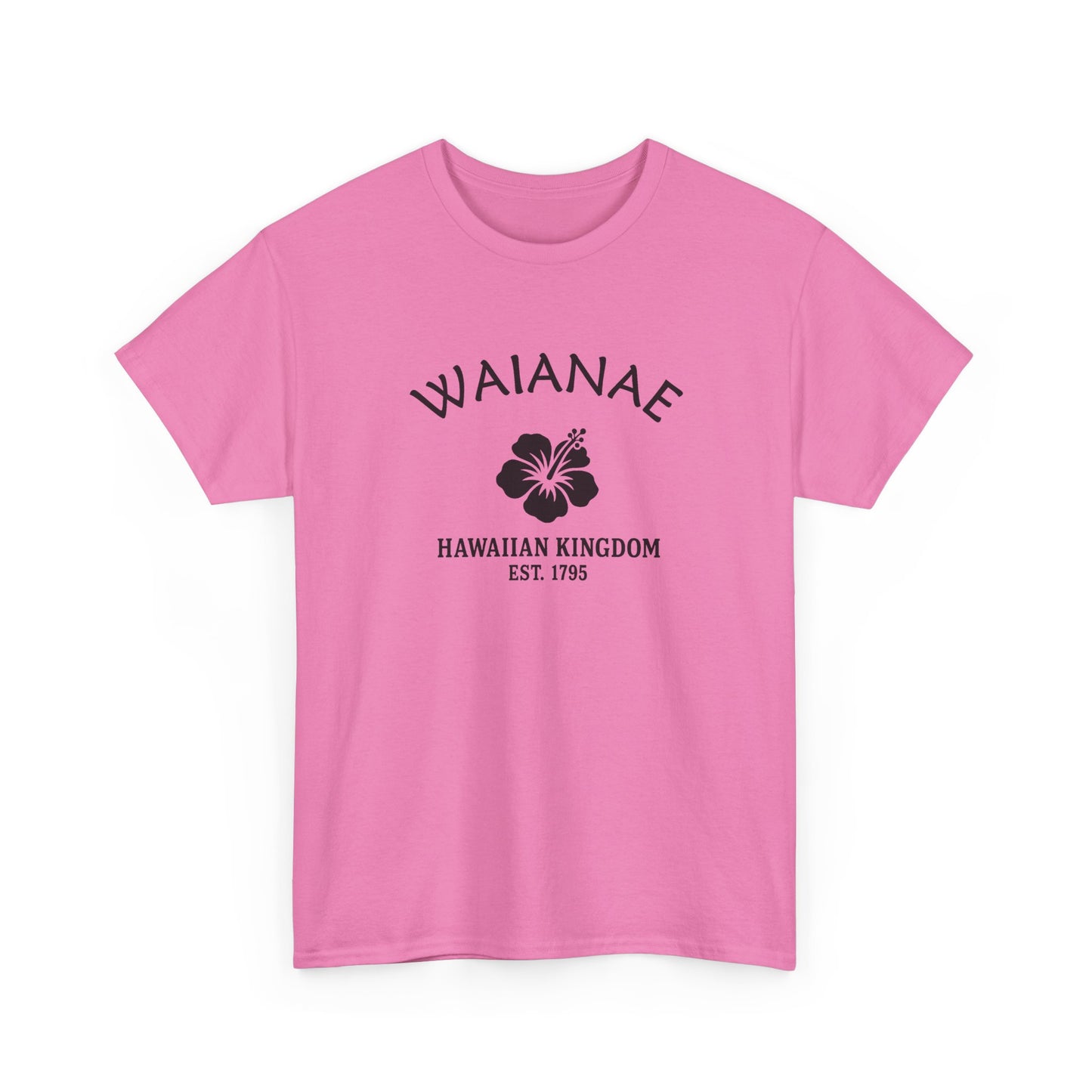 Waianae Hawaii Vintage Retro Unisex Heavy Cotton Tee - Black Logo