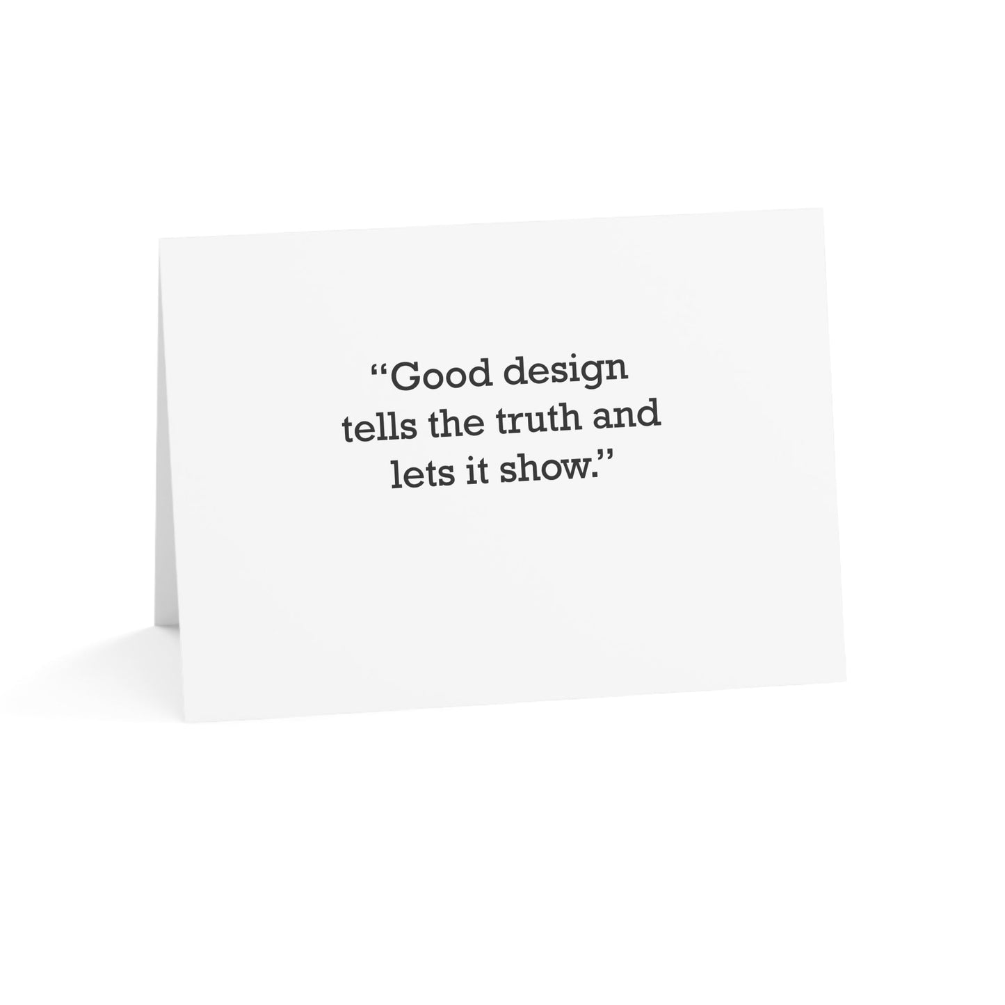 Quote 33 Good Design Tells Vintage Retro Thank You Card Set - Black Logo