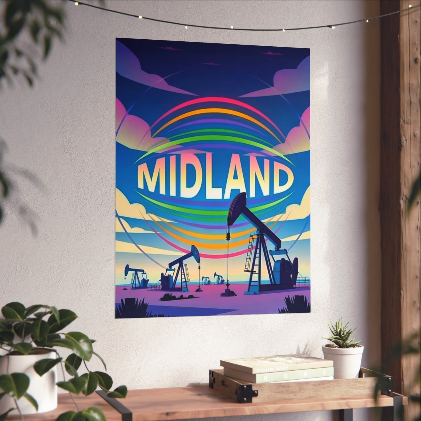 Midland Texas Vintage Retro Giclée Print Art Series Poster