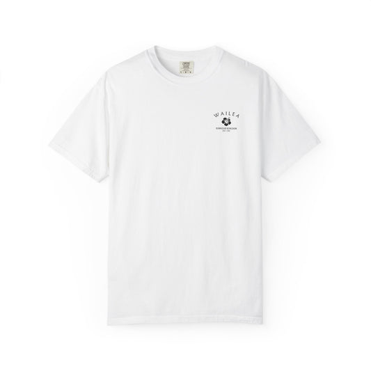 Wailea Hawaii Vintage Retro Back Printed Art Series Cotton Tee - Black Logo