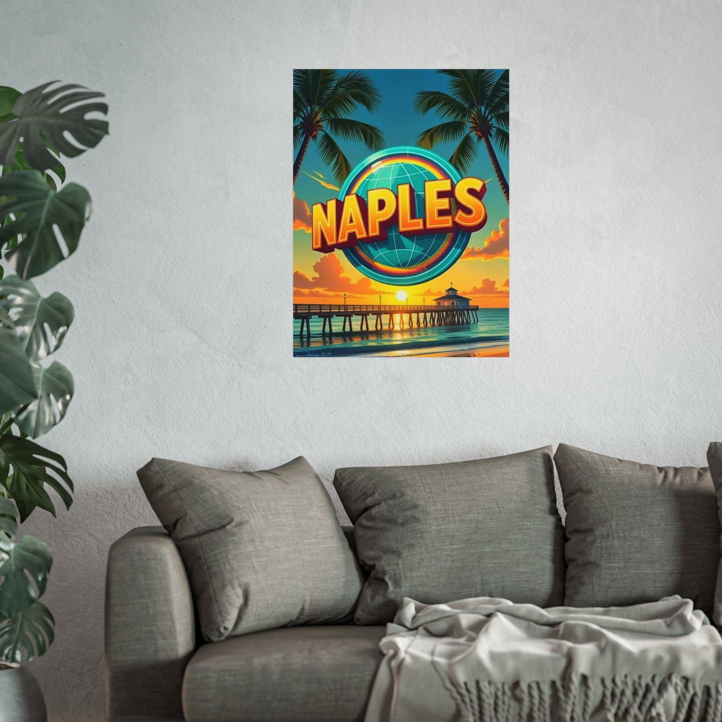Naples Florida Vintage Retro Giclée Print Art Series Poster