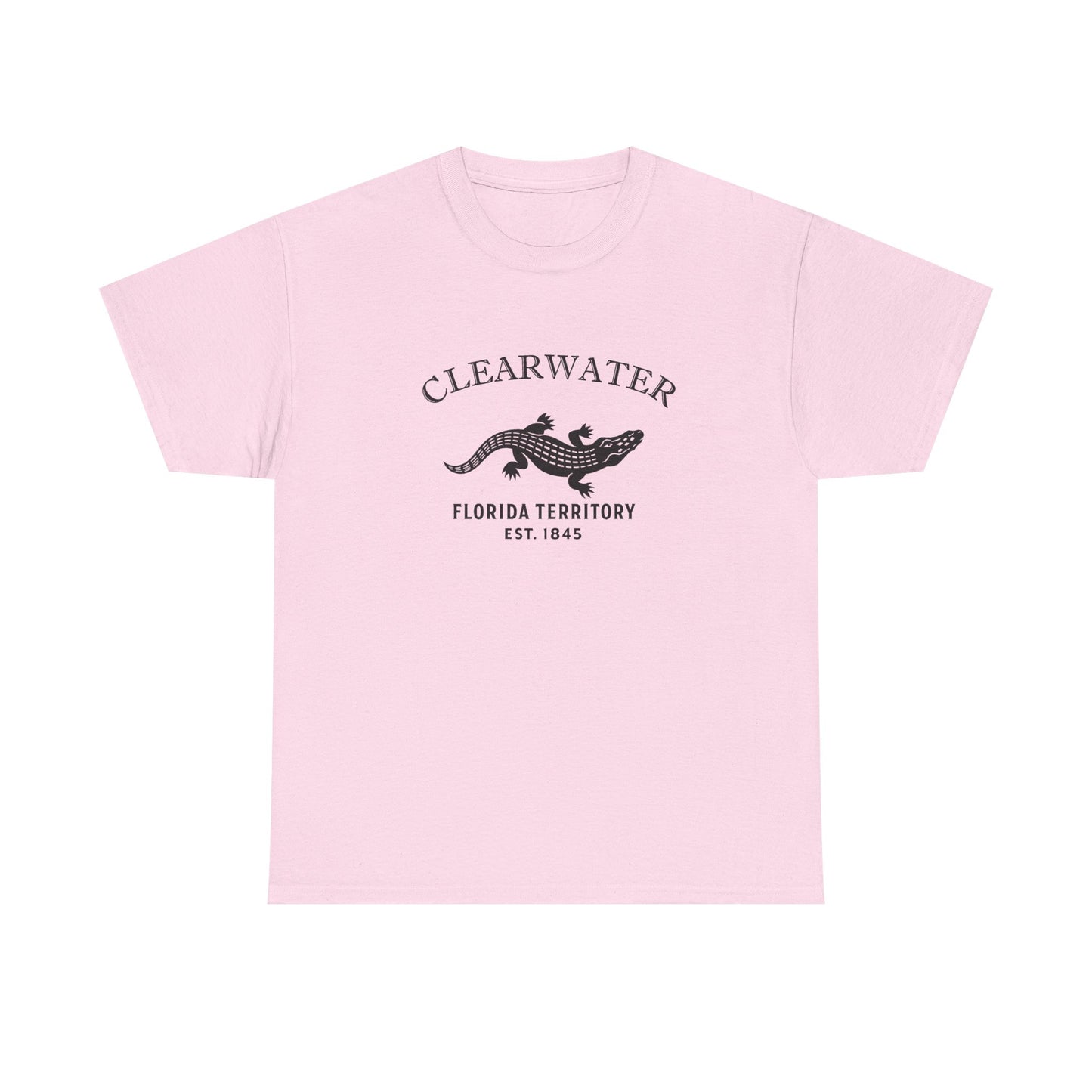 Clearwater Florida Vintage Retro Unisex Heavy Cotton Tee - Black Logo