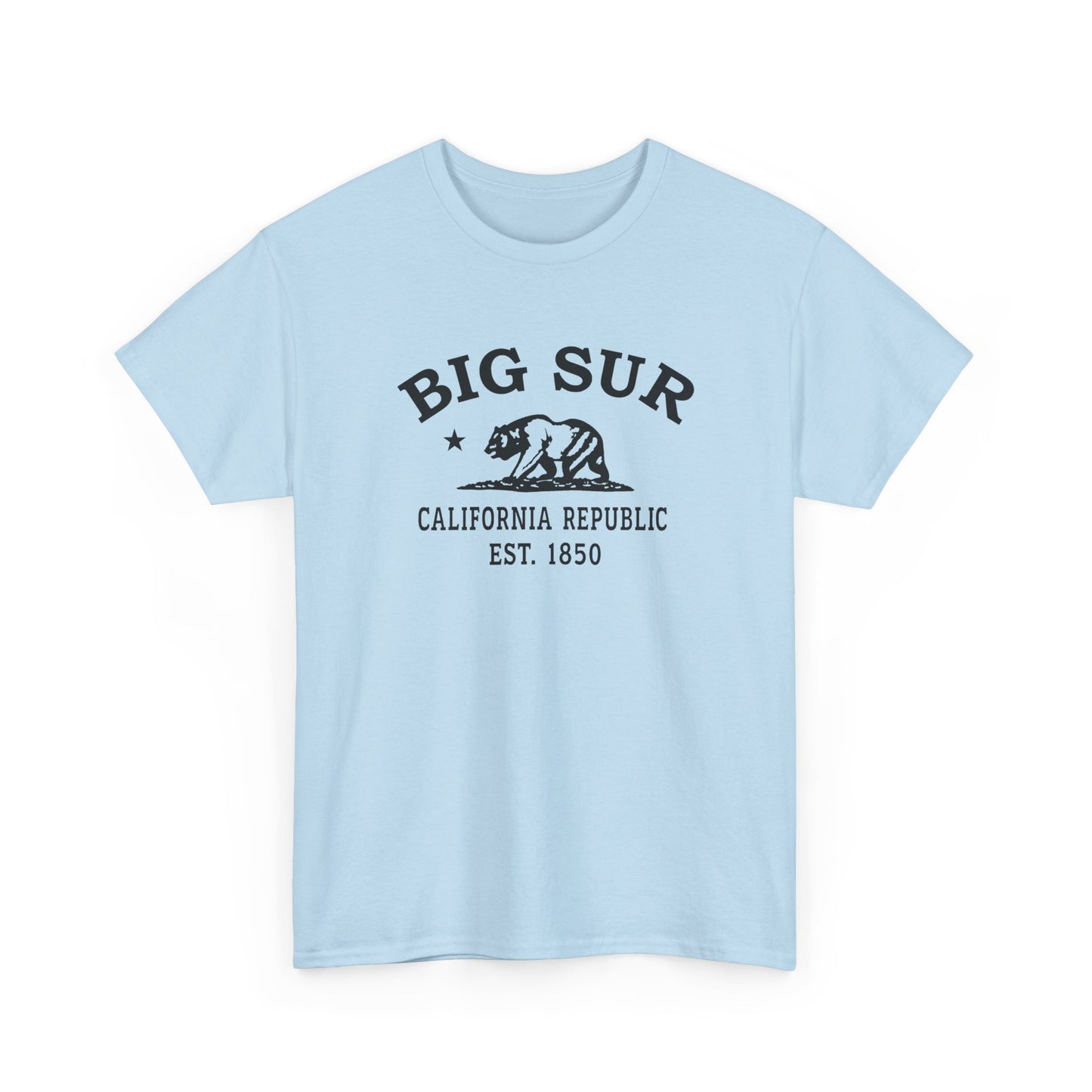 Big Sur California Vintage Retro Unisex Heavy Cotton Tee - Black Logo