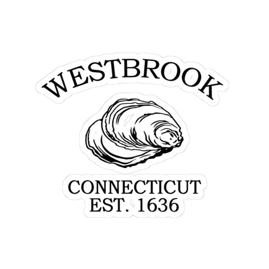 Westbrook Connecticut Vintage Retro Vinyl Sticker - Black Logo