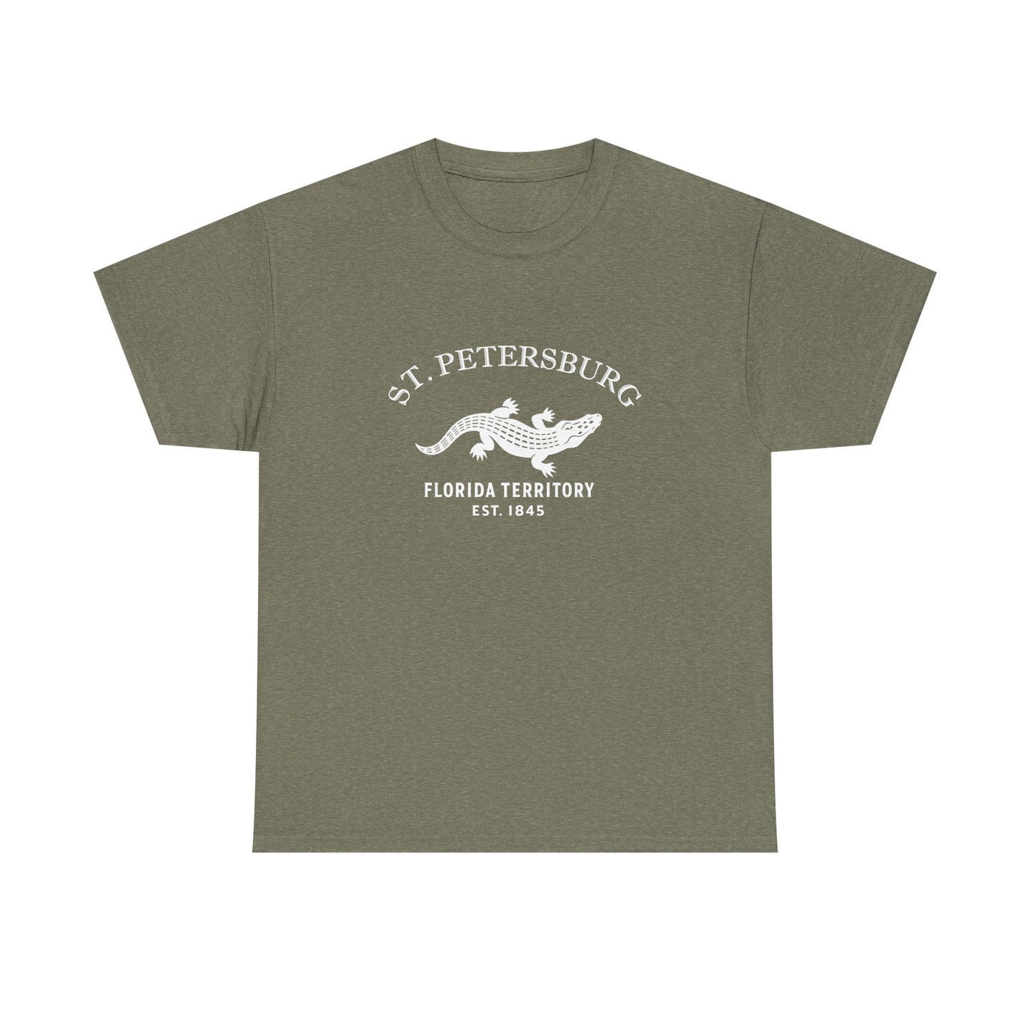 St Petersburg Florida Vintage Retro Unisex Heavy Cotton Tee - White Logo