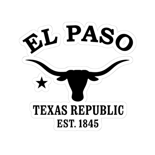 El Paso Texas Vintage Retro Vinyl Sticker - Black Logo